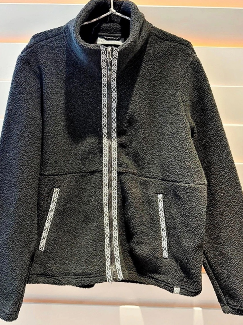 NWT Free Country Women's Flex Sherpa Jacket Black Teddy Jacket